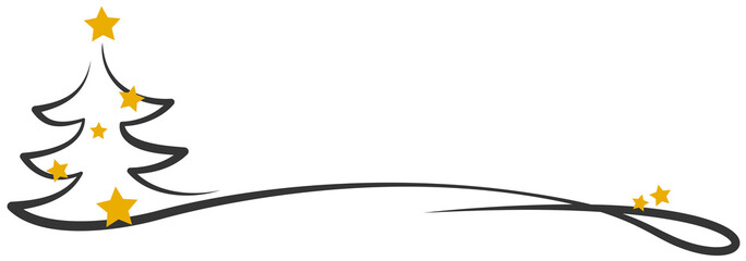 Weihnachtsbaum goldene Sterne