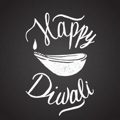 happy diwali lettering. diwali calligraphy.