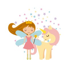 cute little fairy character vector illustration design