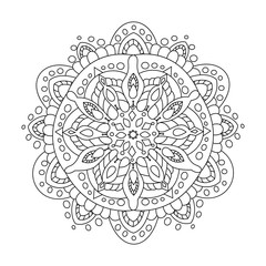 Mandala coloring book vector illustration