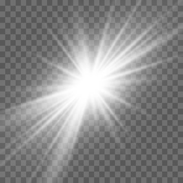 light effect. Star burst with sparkles. Vector illustration