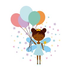 cute little fairy character vector illustration design