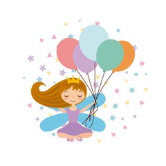 cute little fairy character vector illustration design