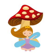 cute little fairy character vector illustration design