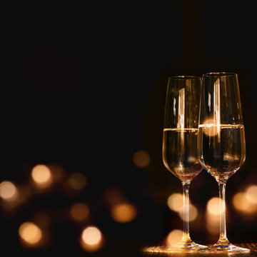 Champagne glasses for festive occasion