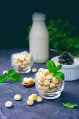 Thai sweetmeat made of flour, egg and sugar or kanom ping in Thai.
