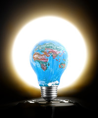 Earth Day Symbol - lightbulb