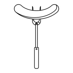 Sausage icon. Organic and healthy food theme. Isolated design. Vector illustration