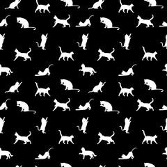 Cats collection - vector silhouette