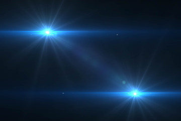 abstract lens flare light over red background