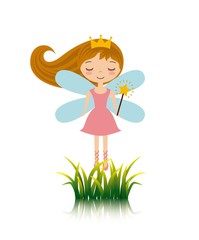 cute little fairy character vector illustration design