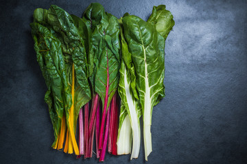 Rainbow chard , colorful eating