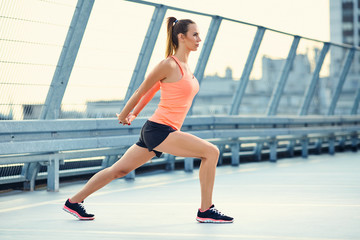 Runner stretching before exercise