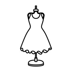 Female dress cloth icon. Fashion style and wear theme. Isolated design. Vector illustration