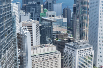 Obraz premium Aerial view of Hong Kong City