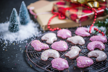 Christmas festive decorated gingerbread
