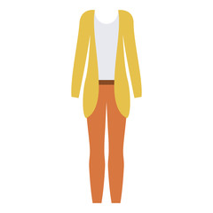 Female formal cloth icon. Fashion style and wear theme. Isolated design. Vector illustration