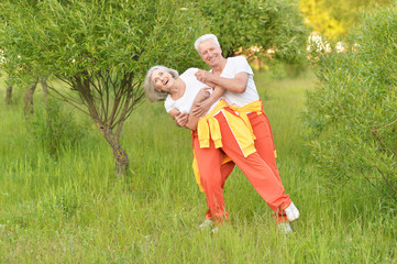 Fototapeta premium Mature couple in spring park