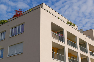 Modern building with balcony