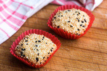 Magdalenas de sesamo
