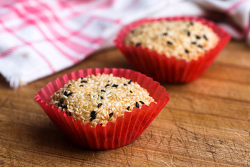 Magdalenas de sesamo
