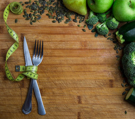 Green and heathly food background