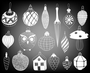 Collection of various Christmas ornaments