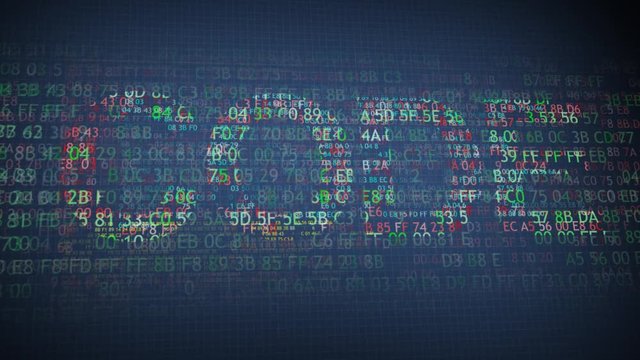 The computer code. software concept