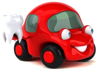 Obraz na płótnie Canvas Fun car - 3D Illustration