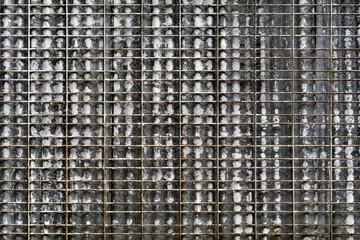 Rusted steel and sheet metal fence, Yangon, Myanmar