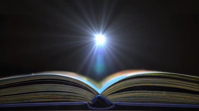 Book concept of space. Immerse yourself in reading a book