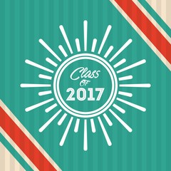 congratulations classof 2017 card vector illustration design