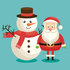 santa claus christmas character vector illustration design