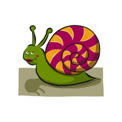 Ilustración infantil de un caracol