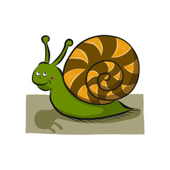 Ilustración infantil de un caracol