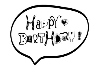 Happy birthday typographic design. Vector illustration.