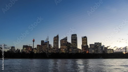 Sydney Cbd Skyline Day To Night Sunset Timelapse In 4k