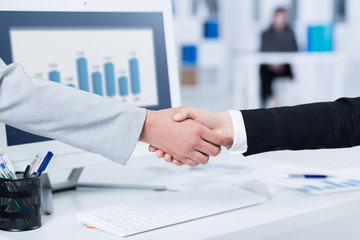 Successful conclusion of business talks