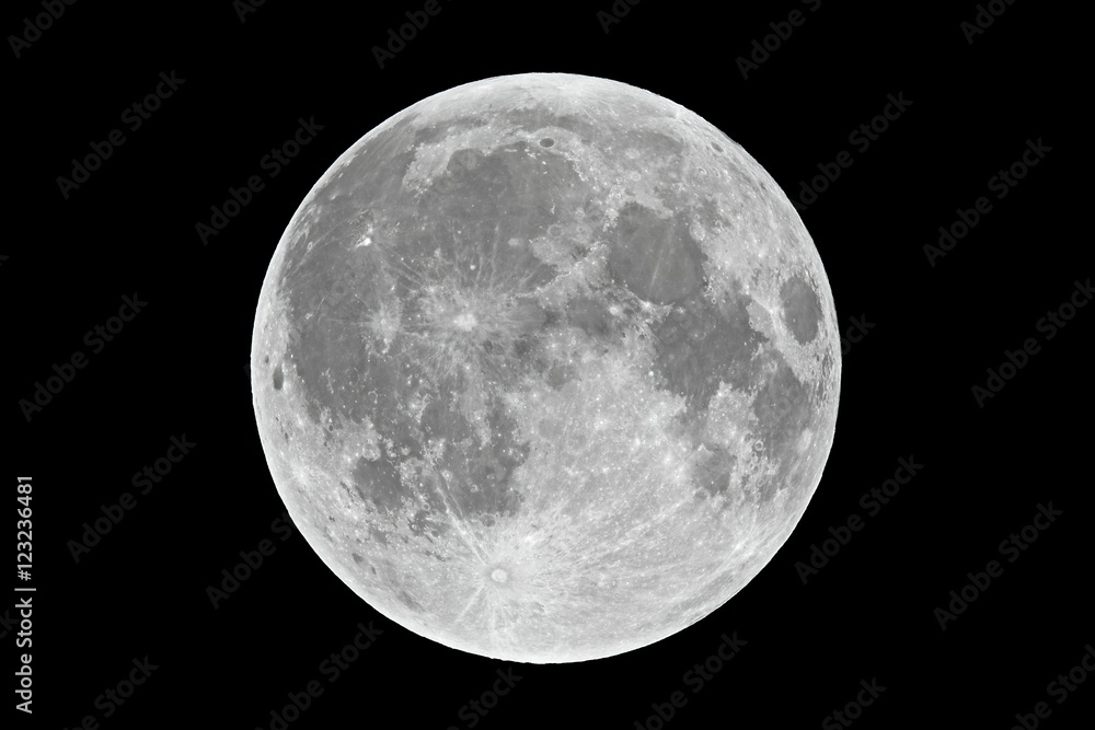 Wall mural full moon closeup