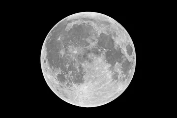 Fototapete Vollmond Full moon closeup