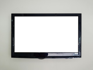 Led tv on the wall background