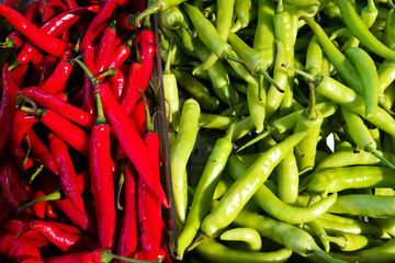 Red and green chilli pepper
