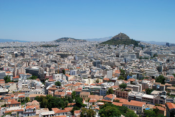 Fototapeta na wymiar View from the Acropolis of Athens
