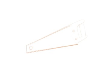 Hand saw. Isolated on white background. Sketch illustration.
