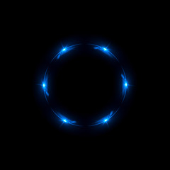 Abstract ring background with luminous swirling backdrop. Glowing spiral. The energy flow tunnel. Shine round frame with light circles light effect. Glowing cover. Space for your message.