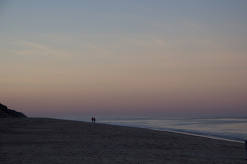 Beach Walk at Sunset