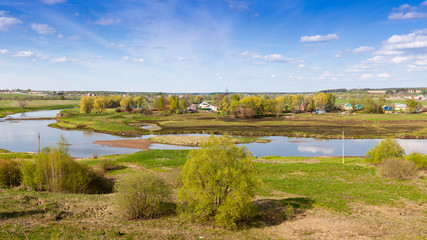 River bend in the countryside. Russia