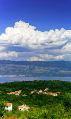 Beautiful natural landscape, Mountains and sea, Croatia