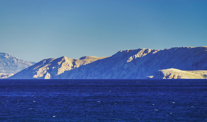 Beautiful natural landscape, Mountains and sea, Croatia