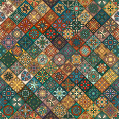 Seamless pattern. Vintage decorative elements. Hand drawn background. Islam, Arabic, Indian, ottoman motifs. Perfect for printing on fabric or paper.